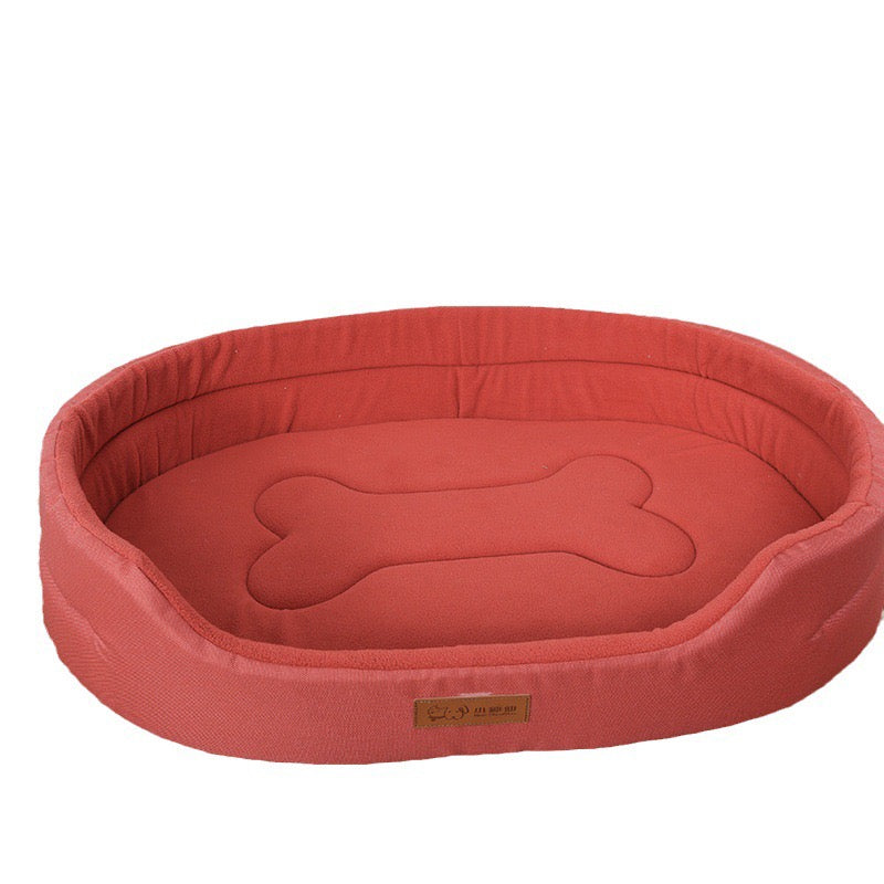 All-Season Dog Bed: Warm & Secure Sofa Bed for Large and Small Dogs (Teddy)