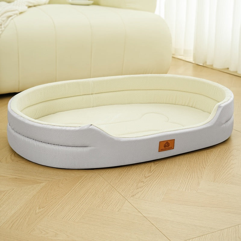 All-Season Dog Bed: Warm & Secure Sofa Bed for Large and Small Dogs (Teddy)